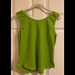 EUC kikit lime green tank.